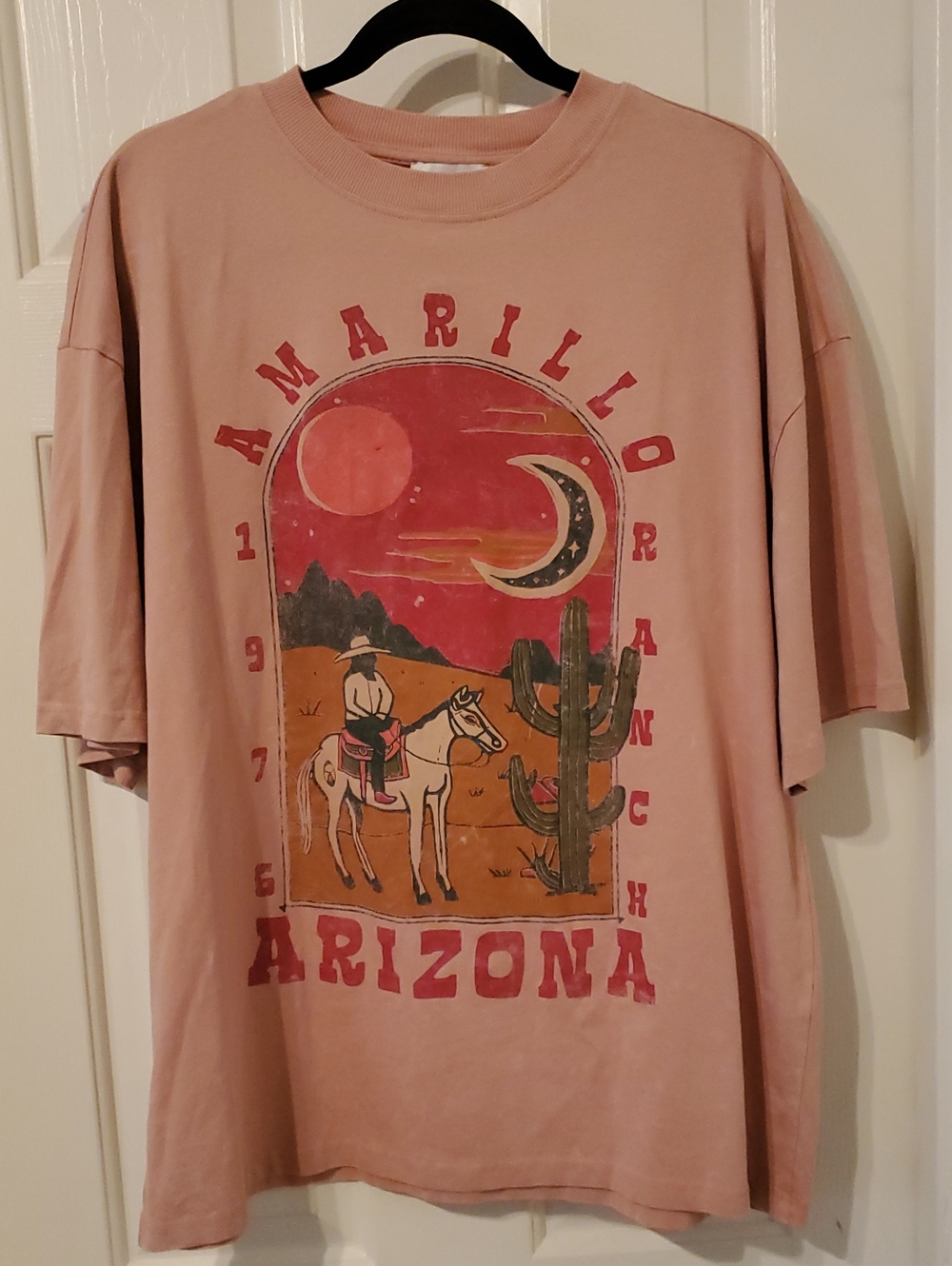 Topshop Dusty Pink Western Arizona Graphic Tee